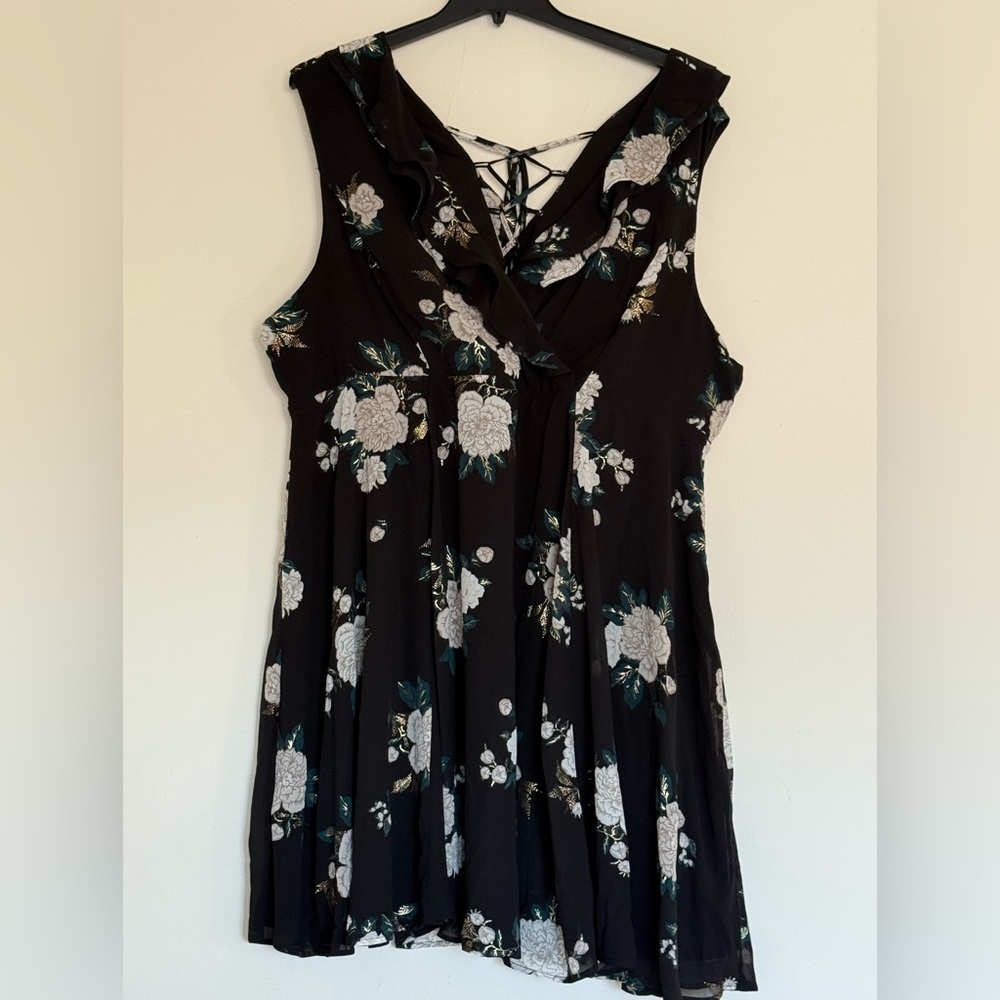 Torrid Black Floral Dress